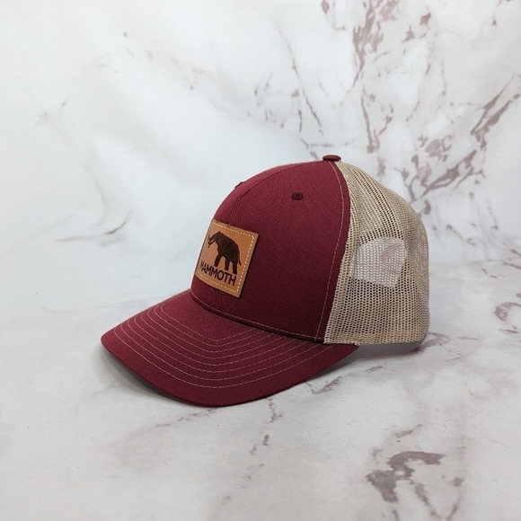 Richardson Hat Mammoth Dunes Trucker Sand Valley Resort Mens Snapback Cap Red - Picture 4 of 9